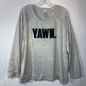Soft Secret Treasures Womens Top Size XL (16-18) YAWN Sleep Shirt Gray.